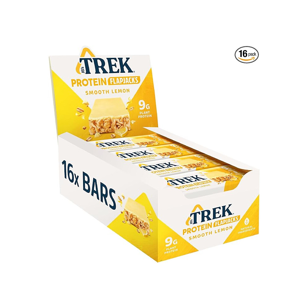 Jc's Trek Jb's Trek High Protein Flapjack Smooth Lemon - Gluten Free - Plant Based - Vegan Snack - 50G X 16 Bars