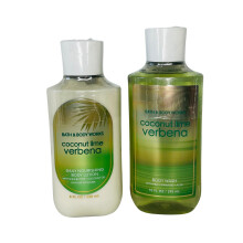 Bath & Body Works Coconut Lime Verbena Body Lotion and Body Gel Wash 2 Piece Set