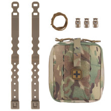Mediumsized Tactical Camouflage Medical Rescue Bag, quickly deployable first aid tool storage bag MOLLE, suitable for outdoor games Mc