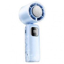(Blue) Handheld Portable Fan with Ice Cooler Speed 1-199 Min Cooler Fan 1800mAh Rechargeable Personal-Fan for Indoor Outdoor