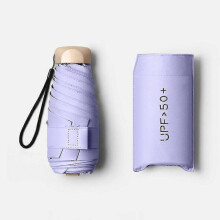 (Light Purple) Sun Umbrella Mini-Portable Pocket Sun Protection UV Protection Sun Umbrella rain or Shine Dual-use Umbrella Sun Umbrella