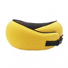(Yellow) Adjustables Buckle Memory Foams U-shaped Pillow Portable Comfy Soft Neck Pillow Birthday Gift