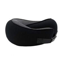 (Black) Adjustables Buckle Memory Foams U-shaped Pillow Portable Comfy Soft Neck Pillow Birthday Gift