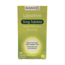 Almus Laxative Tablets 5mg for Ages 12 Years and Older - Pack of 60