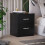 Home Discount (Black) Riano 2 Drawer Bedside Chest Bedside Table Storage 6