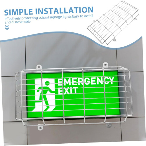 metal wire guard for emergency light lightweight protective sleeve exit sign wall mount protector 1