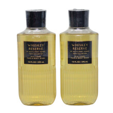 Bath & Body Works Shea + Vitamin E Shower Gel Set of 2 10oz Each (Whiskey Reserve)