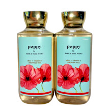 Bath & Body Works Shower Gel Set of 2 Bottles Each Bottle 10oz (Poppy)