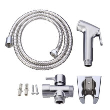 (Style E Easy to clean all kinds of stains) Chrome Muslim Shower Head Hose Bidet Shattaf Douche Spray Tap Toilet Hygienic Hot