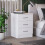 Home Discount (White) Riano 3 Drawer Bedside Chest Bedside Table Storage 6
