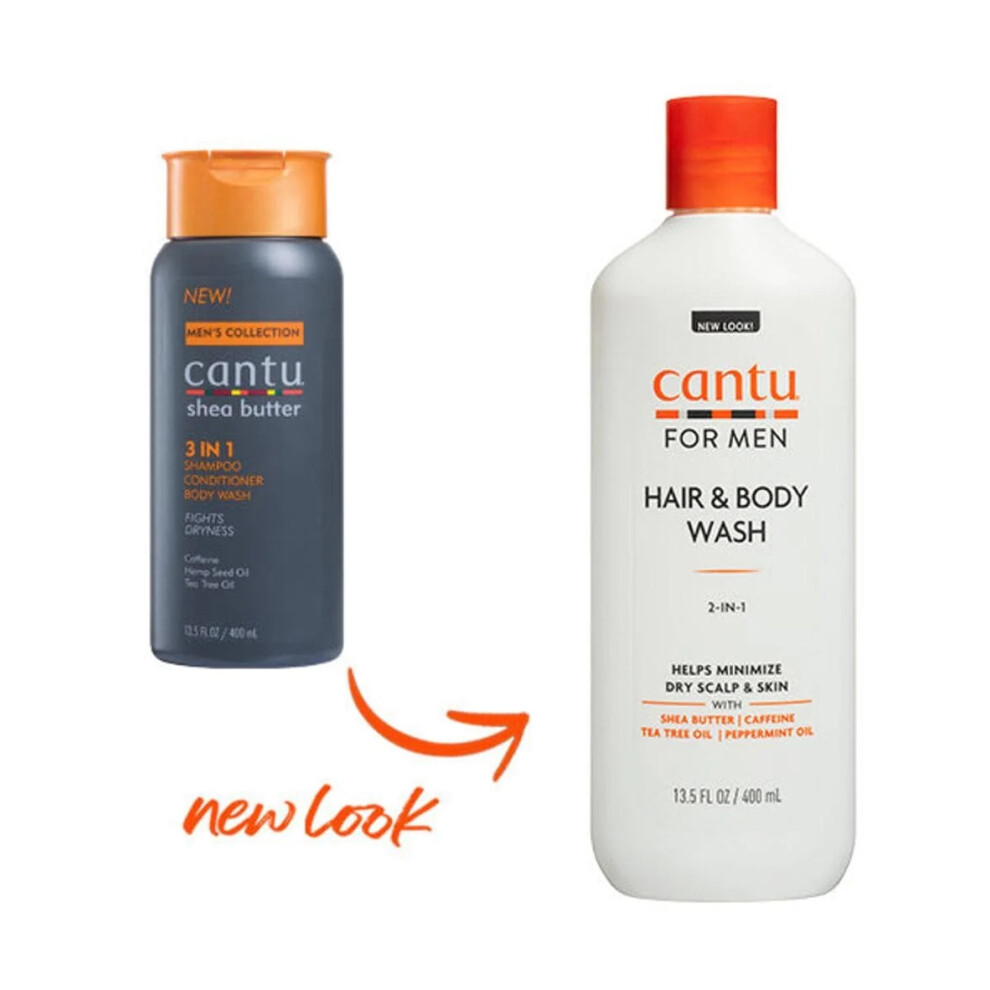 Cantu Men's 3 In 1 Shampoo/Conditioner/Body Wash 13.5oz