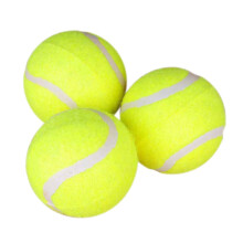 3 pieces of highly elastic tennis balls made of durable material for tennis training, ideal for practice, longlasting and suitable for all surfaces.