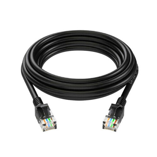 (15m) CAT5 Ethernet LAN Network Internet Patch Cable Lead - Black