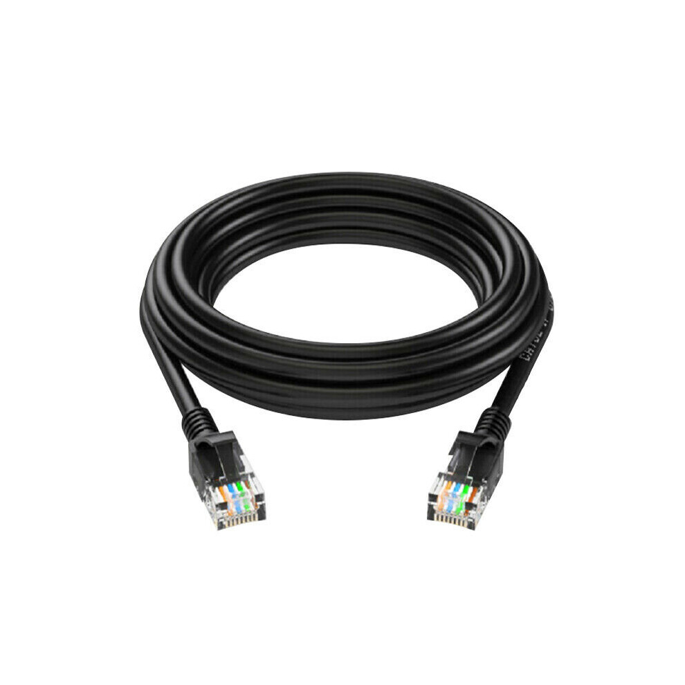 (15M) Cat5 Ethernet Lan Network Internet Patch Cable Lead - Black