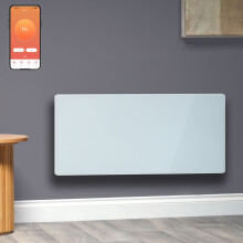 (2000W, White) Vitra Verde Wifi Glass Electric Panel Heater, Wall Mounted