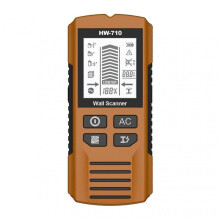 (Yellow) 5-in-1 Wall Scanner - Accurate Stud, Metal & Wire Detection with LCD Display & Audio Alarm