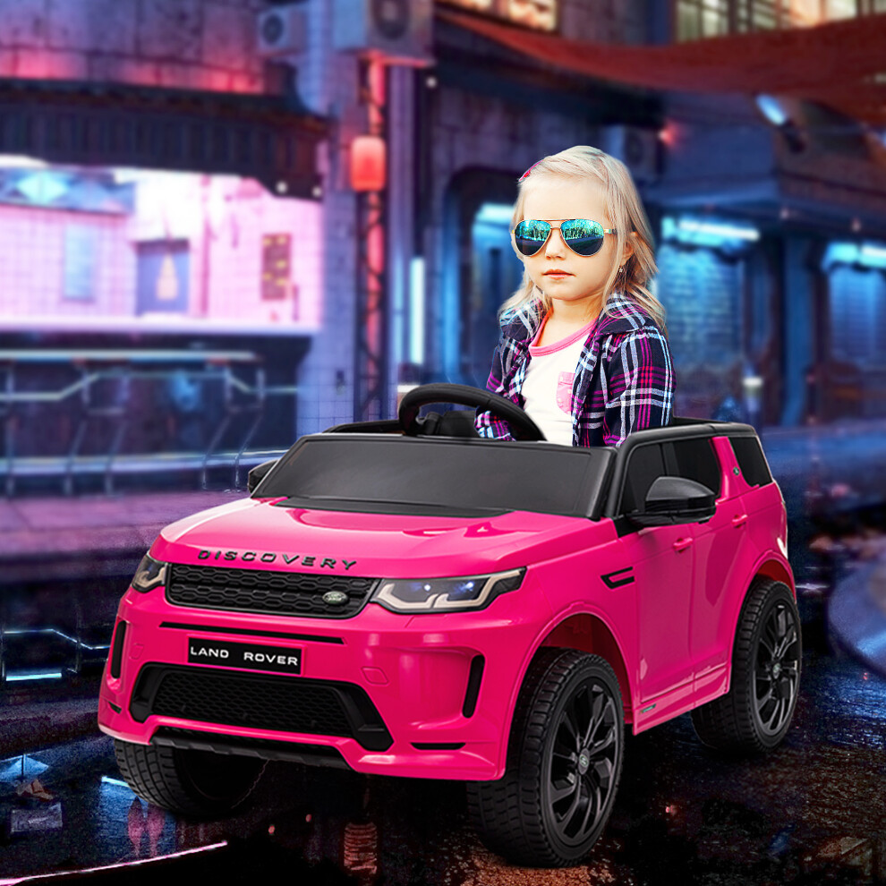 Aiyaplay Licensed Land Rover, Kids Electric Car W/ Remote, Music, Pink