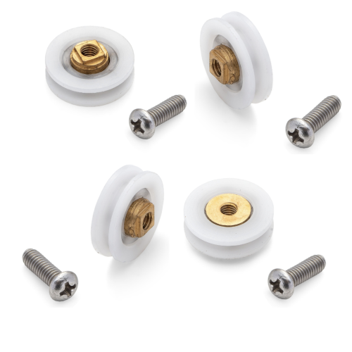 4 x Shower Door Rollers/Runners/Wheels 19mm Wheel Diameter L041