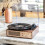 Crosley Crosley CR6045A-WA Miles Πικάπ Bluetooth 3 ταχυτήτων με ενσωματωμένα ηχεία, καρυδιά 5
