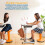 ECR4Kids Sitwell Wobble Stool with Cushion Adjustable Height Active Seating Orange 5
