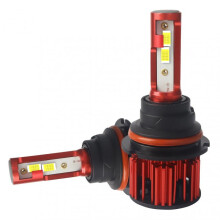 (9004) 1 Pair Car LED Headlights Bulbs with Lime-Color Light Wear-Resistant Automobile Headlight Car Supplies