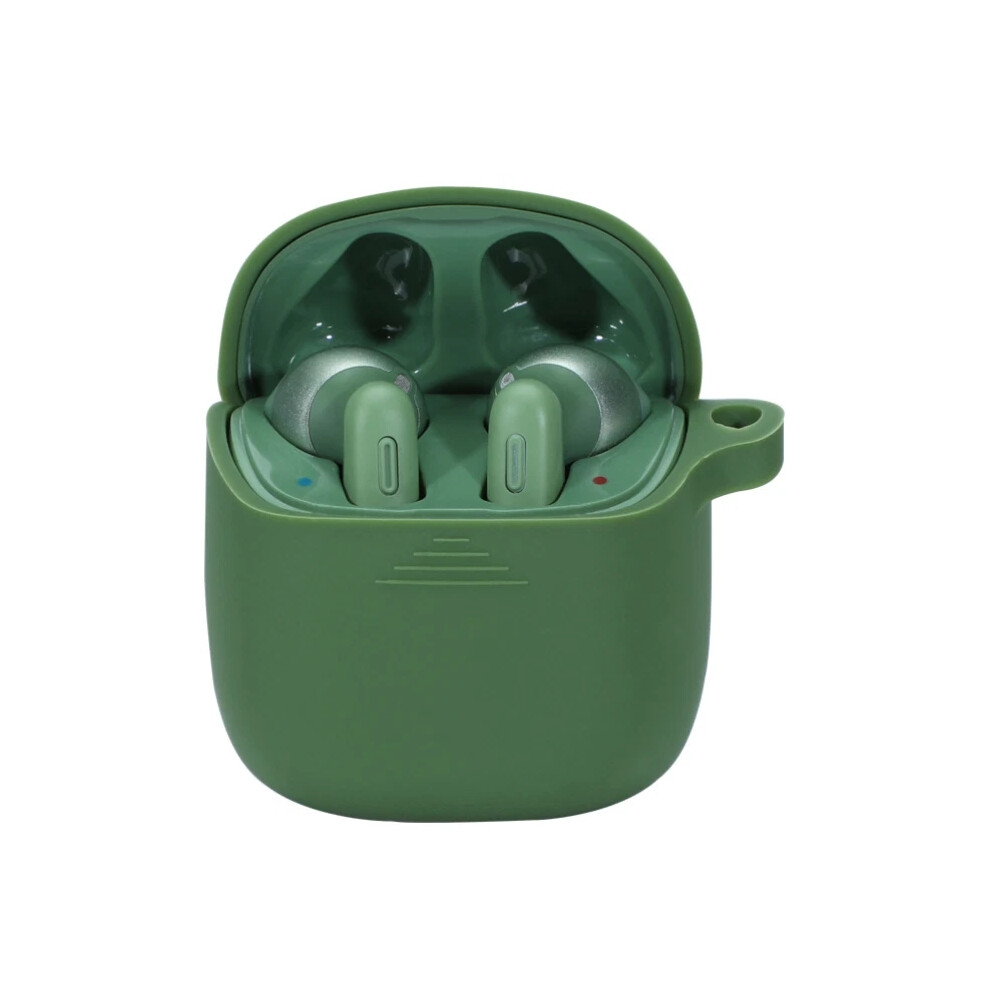 ( Green) Silicone Case Earphone Pouch Cover With Carabiner For Jbl Tune 225Tws 220Tws New Dark/Green 4069369067327