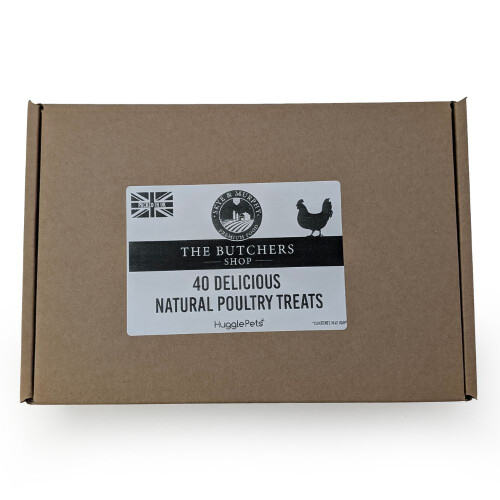 HugglePets HugglePets Assorted Natural Dog Poultry Treat Box (40pcs) 1