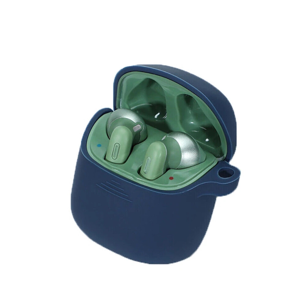 (Navy ) Silicone Case Earphone Pouch Cover With Carabiner For Jbl Tune 225Tws 220Tws Hot Blue 4069369067419