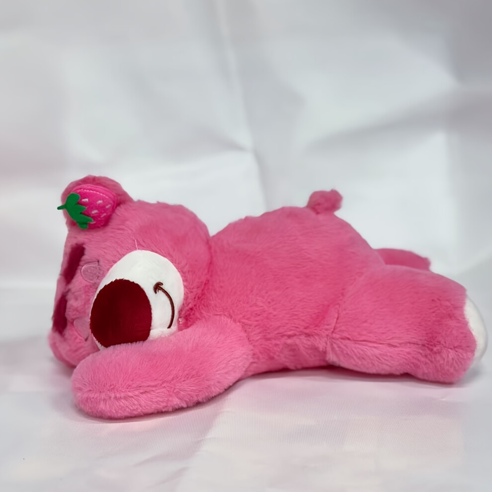 Closkye ( Lotso) Toy Story Lotso Cute Bear Plush Stuffed Toy With Strawberry Bouquet - Soft Pillow Pink
