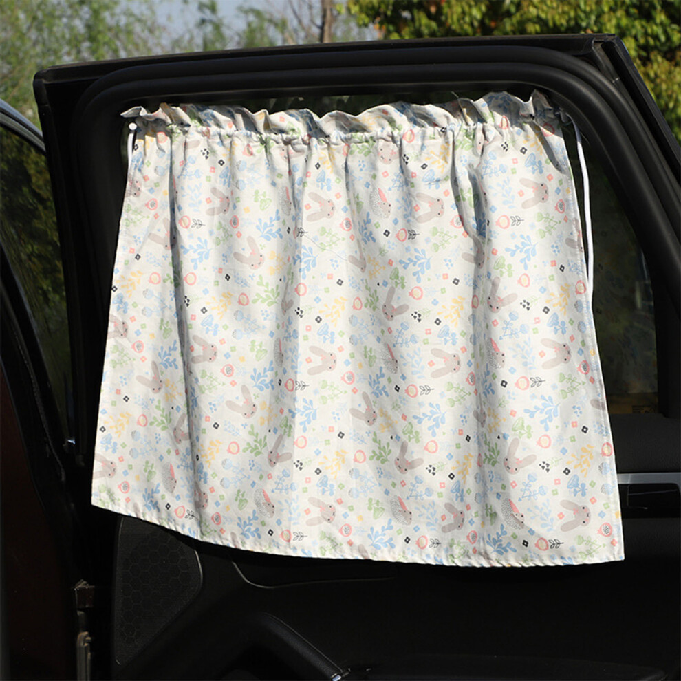 Car Curtain Suction Cup Sun Shade Cartoon Rabbit Side Window