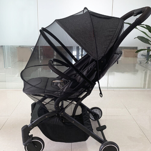 Universal Foldable Baby Stroller Repellent Net Black Edge 2