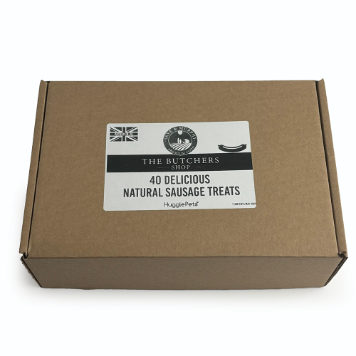 HugglePets HugglePets Assorted Natural Dog Sausage Treat Box (40pcs) 1