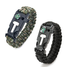 Survival Bracelet Kit, Survival Kit Bracelets, Compass, Paracord Keyring, Lifeguard Whistle, Multifunctional Survival Bracelet, Outdoor Activities