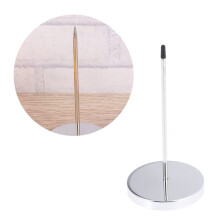 Set of 3 Silver Desk Spindle Holder Metal Money Holder with Round Base and Strong Spindle Rod for Restaurant Office Hotel Kitchen