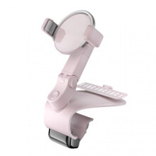 (Pink) Rotating Central Console Car Phone Holder Stable Adjustables Car Navigation Holder for Automotive Car