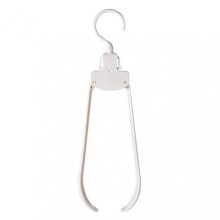(10pcs, White) Foldable Travel Hanger One Click Quick Clothes Collection Clothes Drying Rack