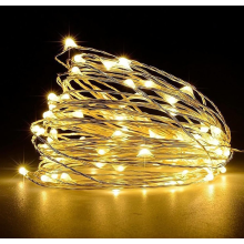 Fairy Lights 50 LED Battery Operated String Light Copper Wire Light for Indoor Outdoor Lighting, Party, Christmas, Tree Decoration(5M/16ft,Warm White)