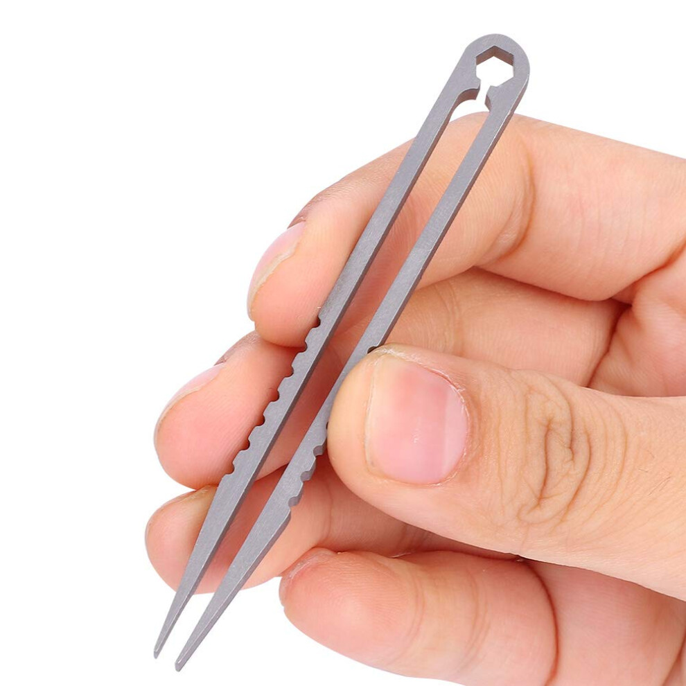 Tweezers Kit, EDC Titanium Alloy Tweezers Outdoor Survival Camping Travel Mini Tool