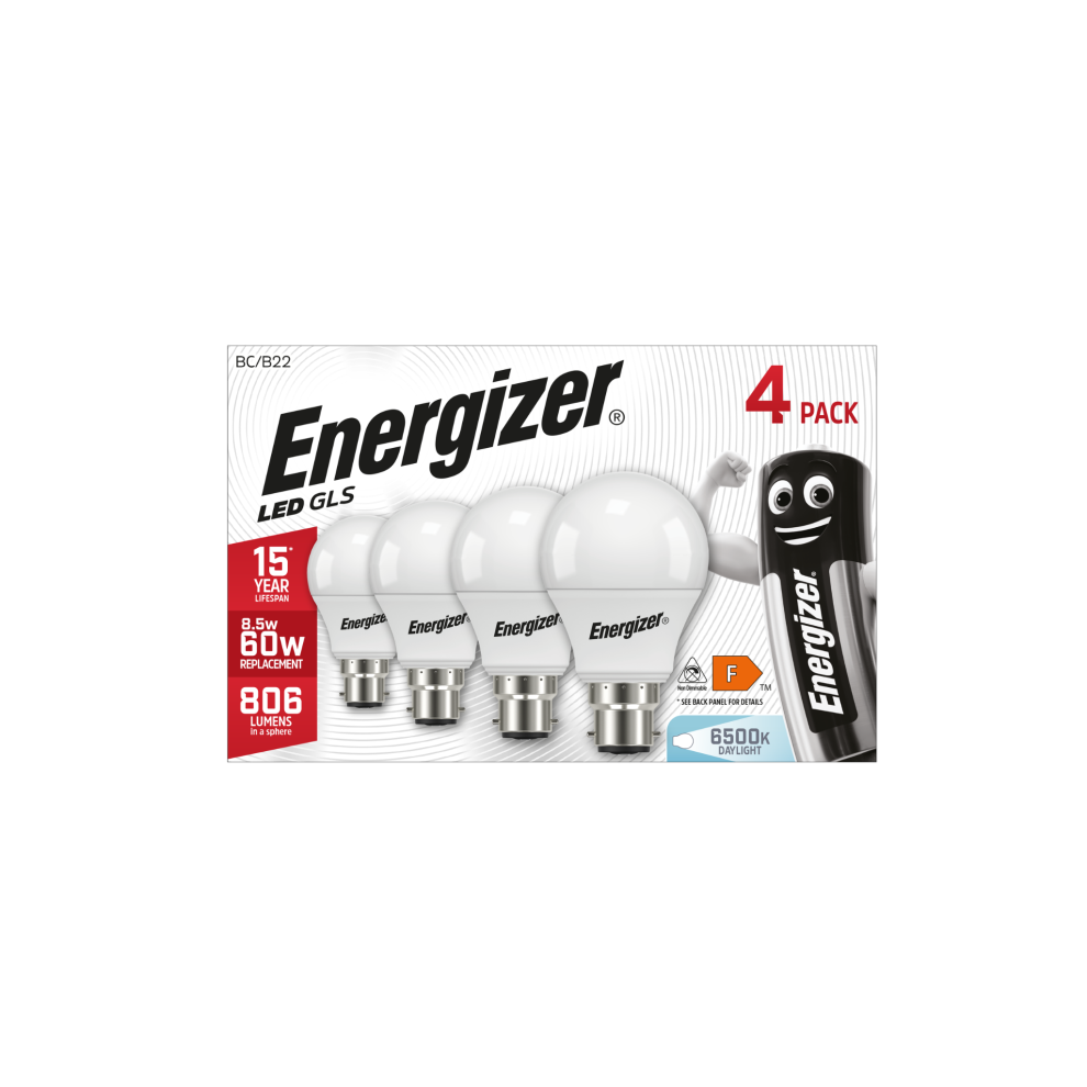 Energizer Led Gls B22 806Lm 8.5W 6500K (Daylight) - Pack Of 4
