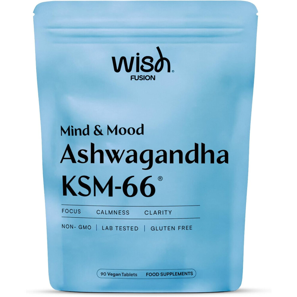 Wish Fusion Ashwagandha 3000Mg For Stress Relief, Deeper Sleep, Calmness, Focus