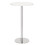 Deluxe Como Poseur Table, Round White Wood Top with Chrome Base 1