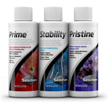 Seachem SureStart Contains 100 mL bottles of Prime, Stability, Pristine