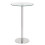 Deluxe Como Poseur Table, Round Clear Glass Top with Chrome Base 1