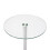 Deluxe Como Poseur Table, Round Clear Glass Top with Chrome Base 2