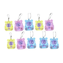 10 x Scissors Stone Paper Guessing Boxes Toy Accessories Props Cartoon Guessing Game Mini Toy Keyring for