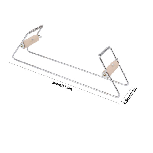 Silberfarbener Perlen-Webrahmen 30 x 6,3 cm / 11,8 x 2,5 in Eisenholz 1
