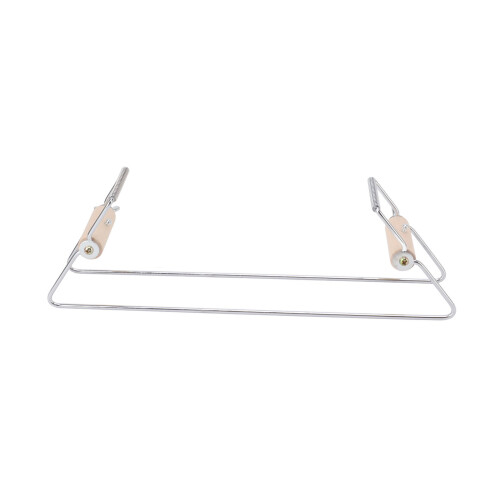 Silberfarbener Perlen-Webrahmen 30 x 6,3 cm / 11,8 x 2,5 in Eisenholz 2