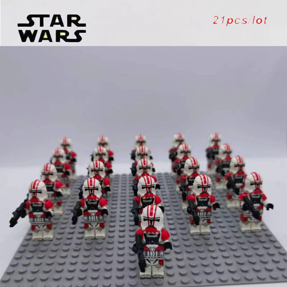 Bonxaif (Captain) 21Pcs Star Wars Clone Trooper Corps Captain Commander Minifigures Fit Lego