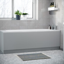 Nes Home Matt Grey 1700mm Water Proof Durable PVC Front Bath Panel 15mm Thick
