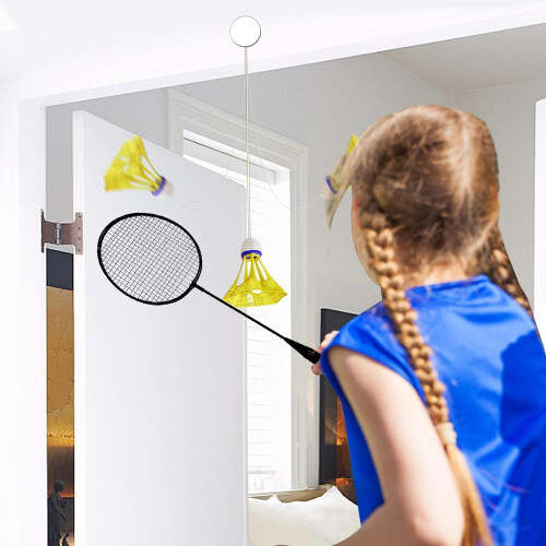 Badminton Training Set  Luminous Badminton Trainer, for Solo Rebound Exercise 1 ball 2